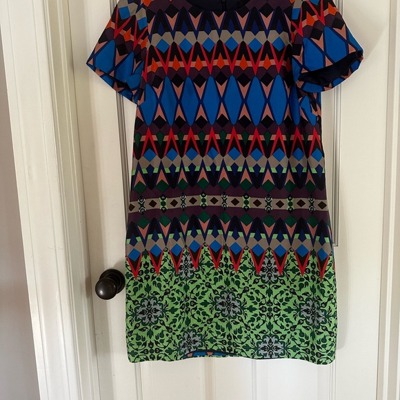 J Crew Silk Geometric Dress - Picture 2 of 5